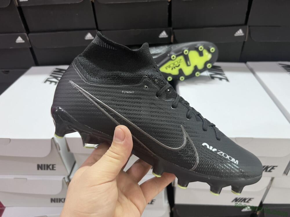 Nike Air Zoom Mercurial Superfly 9 Elite AG High-Tops Football Boots - Black/Green