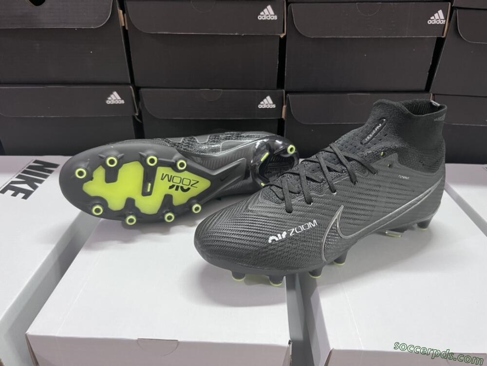 Nike Air Zoom Mercurial Superfly 9 Elite AG High-Tops Football Boots - Black/Green