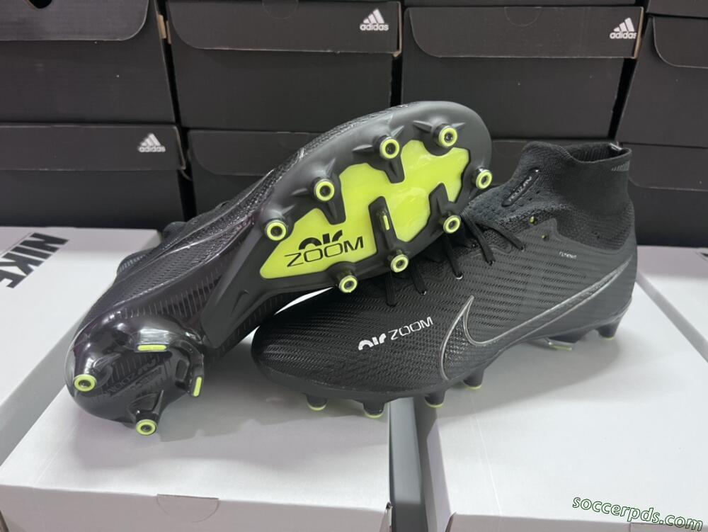 Nike Air Zoom Mercurial Superfly 9 Elite AG High-Tops Football Boots - Black/Green