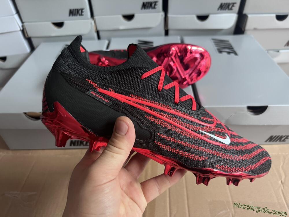 Nike Phantom GX Elite FG Low-Tops Football Boots - Black/Red/White