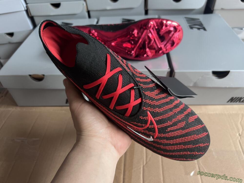 Nike Phantom GX Elite FG Low-Tops Football Boots - Black/Red/White