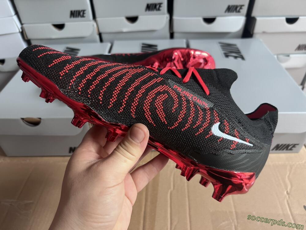 Nike Phantom GX Elite FG Low-Tops Football Boots - Black/Red/White