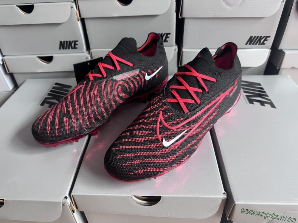 Nike Phantom GX Elite FG Low-Tops Football Boots - Black/Red/White