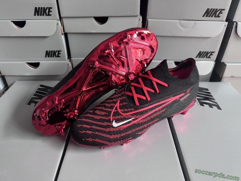 Nike Phantom GX Elite FG Low-Tops Football Boots - Black/Red/White