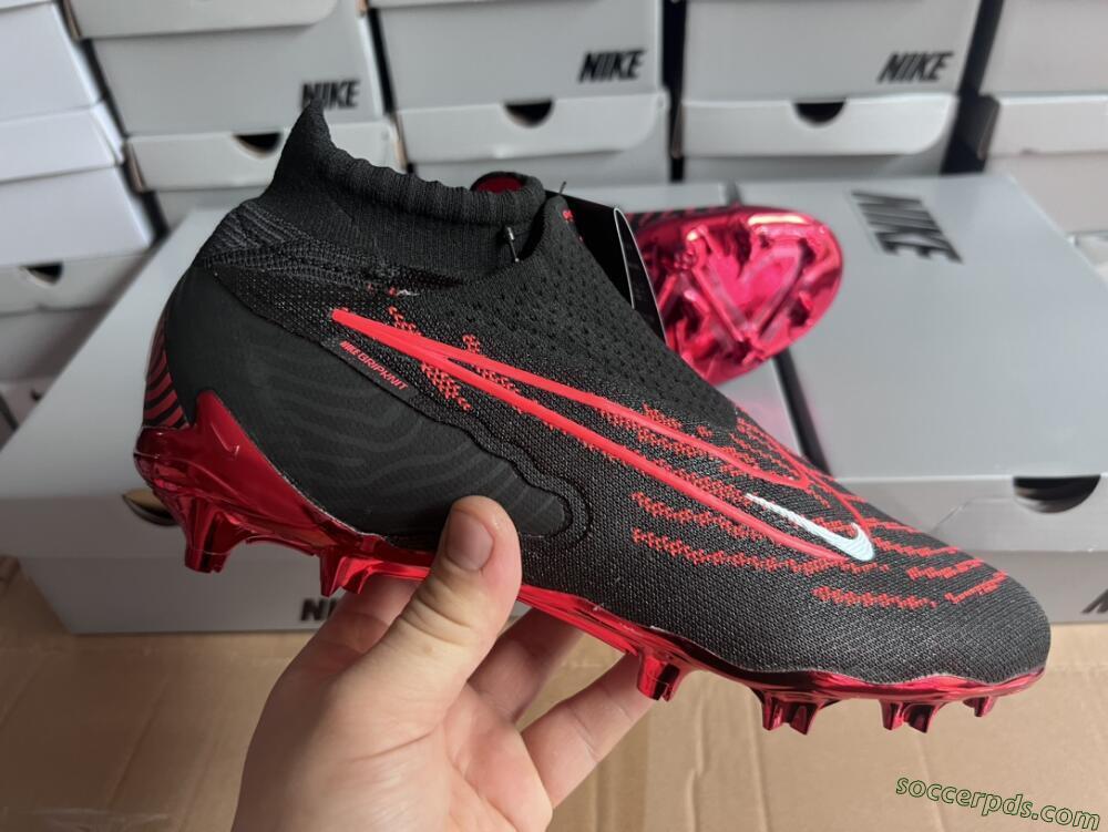 Nike Phantom GX Elite DF Link FG High-Tops Football Boots - Black/Red/White