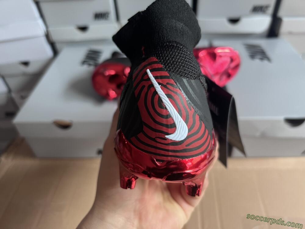 Nike Phantom GX Elite DF Link FG High-Tops Football Boots - Black/Red/White