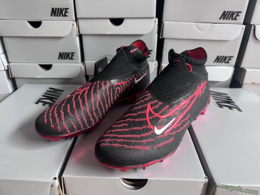 Nike Phantom GX Elite DF Link FG High-Tops Football Boots - Black/Red/White