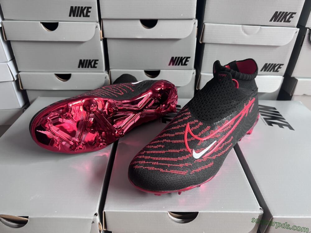 Nike Phantom GX Elite DF Link FG High-Tops Football Boots - Black/Red/White