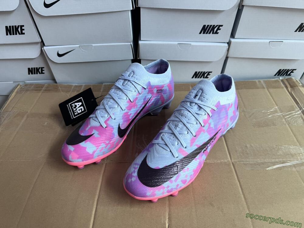 Nike Air Zoom Mercurial Vapor 15 Elite AG Low-Tops Football Boots - Blue/Purple/Pink