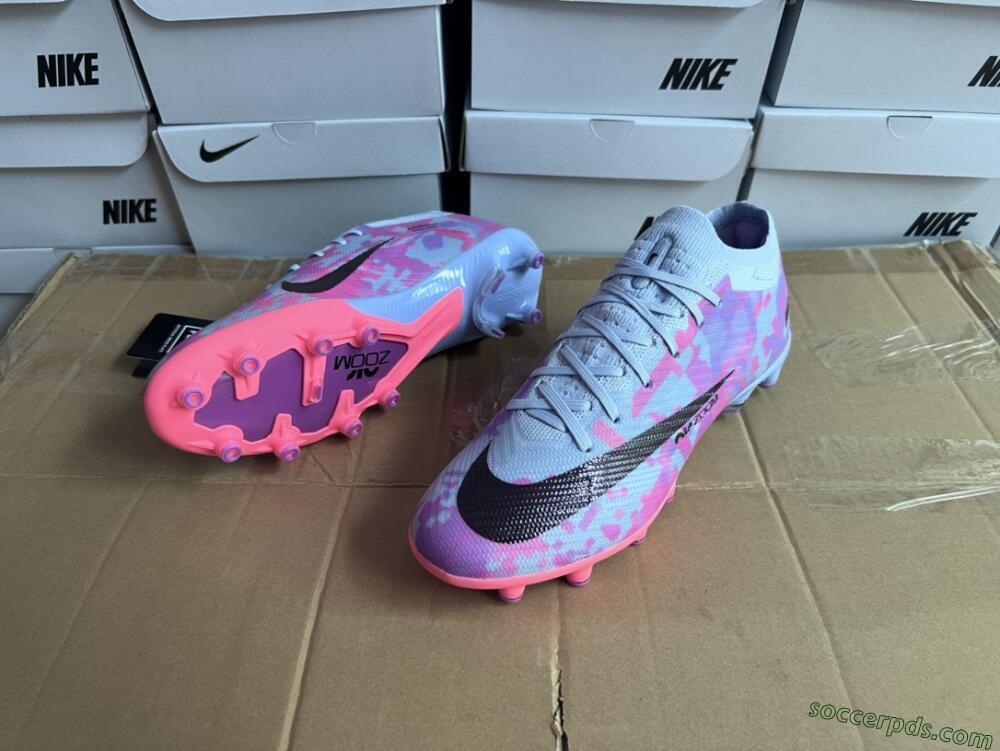 Nike Air Zoom Mercurial Vapor 15 Elite AG Low-Tops Football Boots - Blue/Purple/Pink