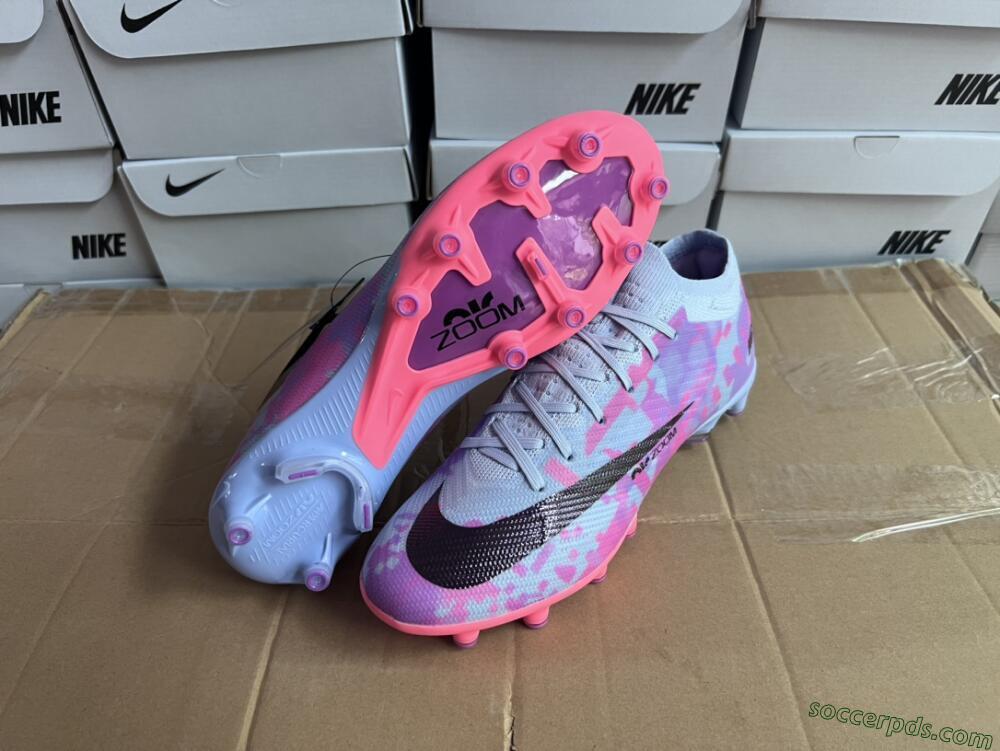Nike Air Zoom Mercurial Vapor 15 Elite AG Low-Tops Football Boots - Blue/Purple/Pink
