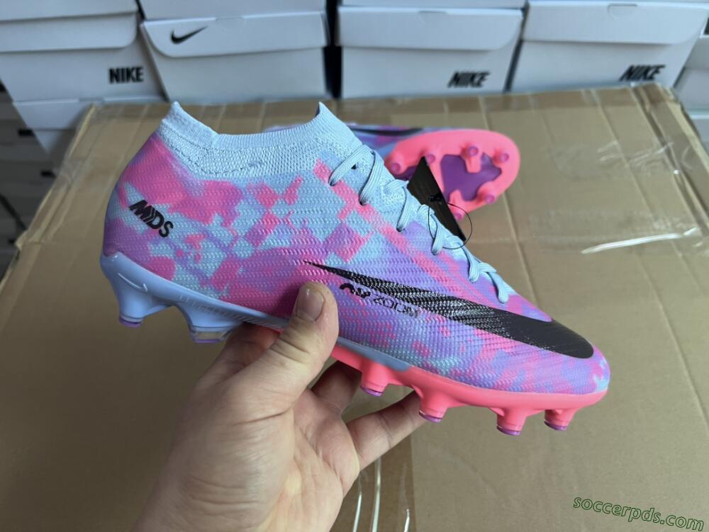 Nike Air Zoom Mercurial Vapor 15 Elite AG Low-Tops Football Boots - Blue/Purple/Pink