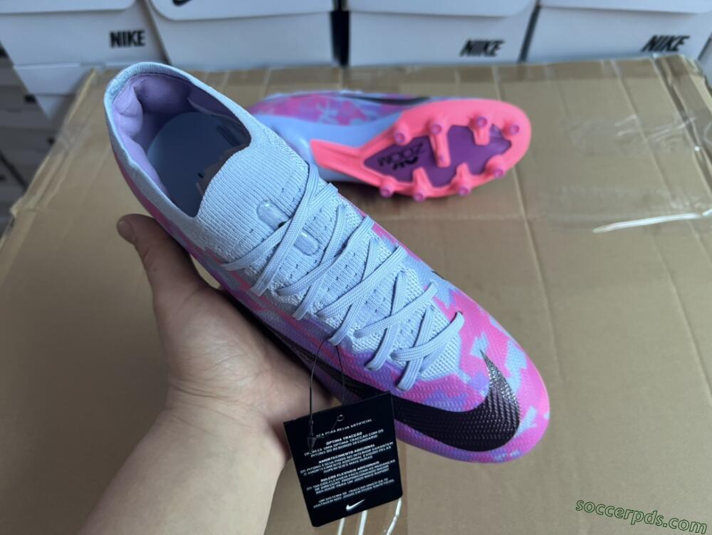 Nike Air Zoom Mercurial Vapor 15 Elite AG Low-Tops Football Boots - Blue/Purple/Pink
