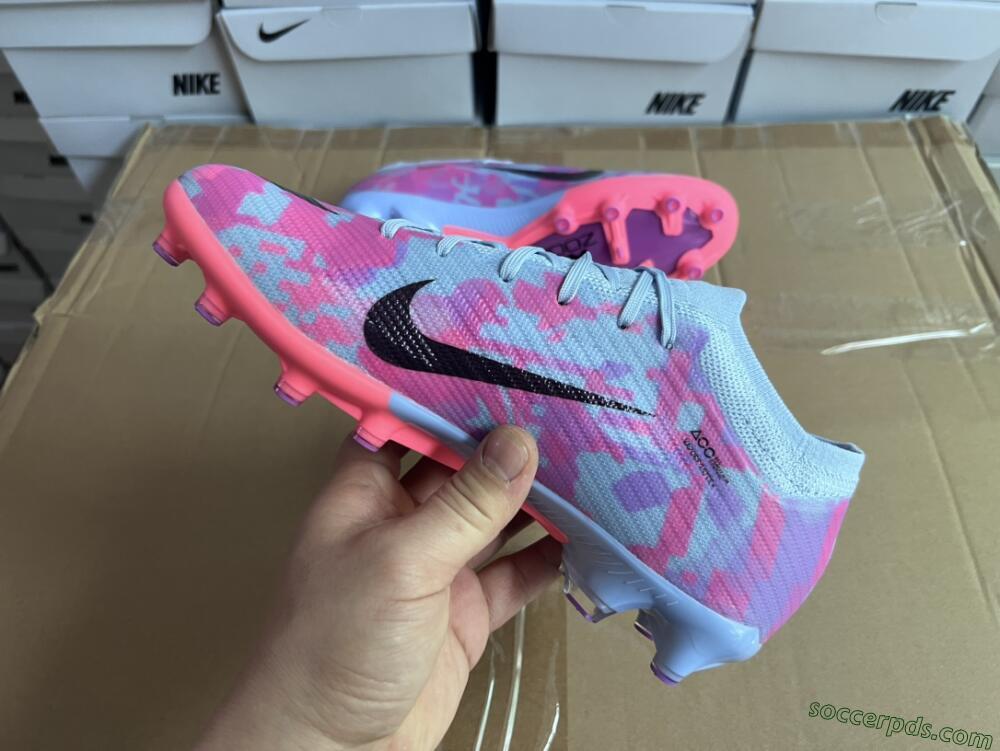 Nike Air Zoom Mercurial Vapor 15 Elite AG Low-Tops Football Boots - Blue/Purple/Pink