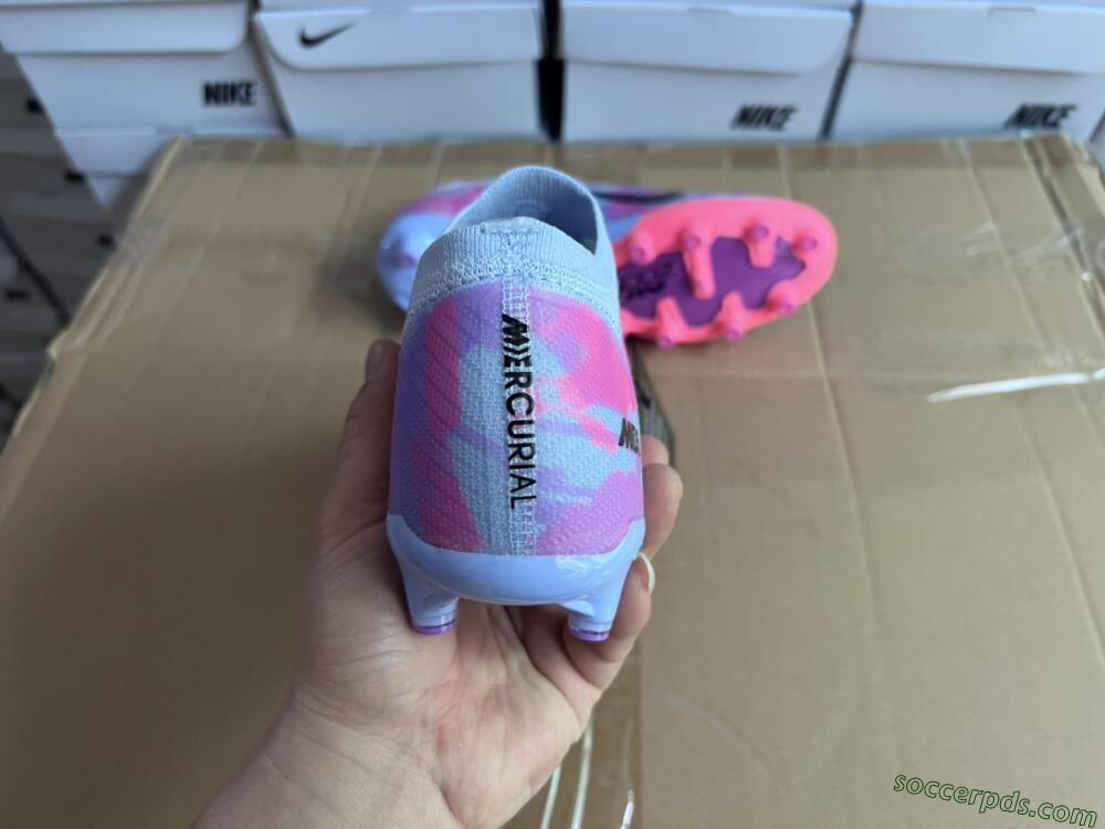 Nike Air Zoom Mercurial Vapor 15 Elite AG Low-Tops Football Boots - Blue/Purple/Pink