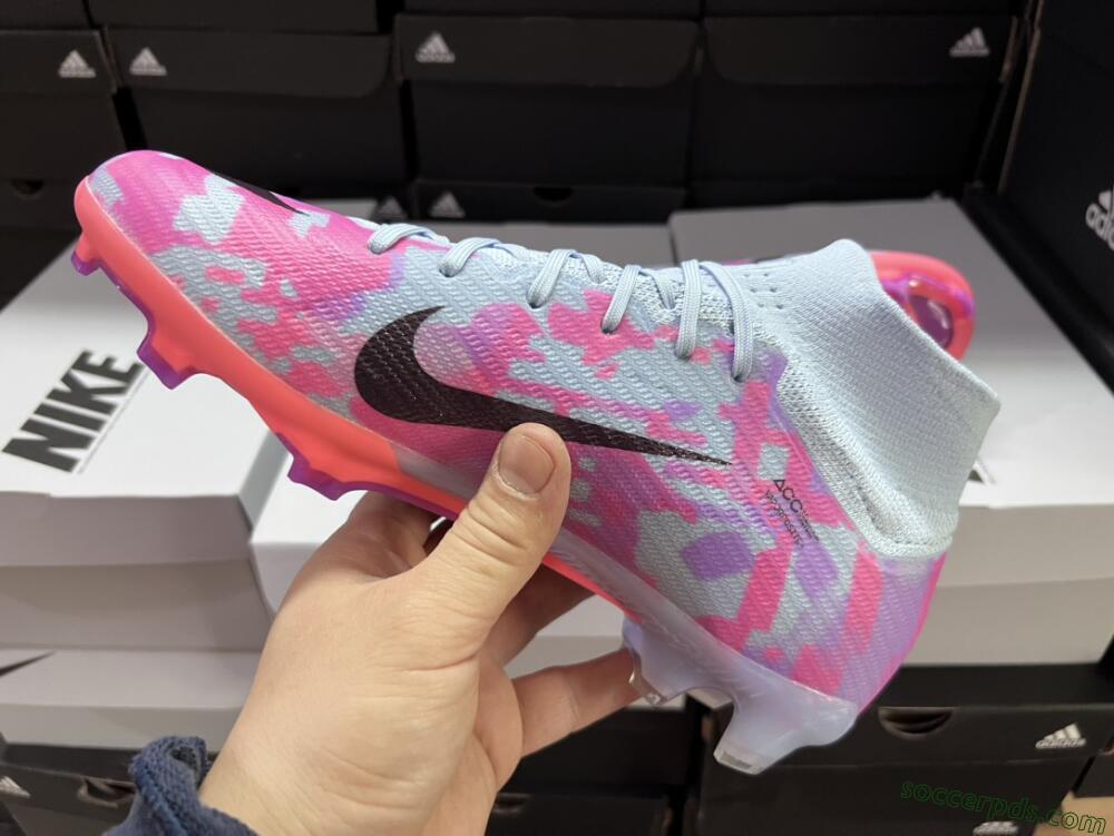 Nike Air Zoom Mercurial Superfly 9 Elite FG High-Tops Football Boots - Blue/Purple/Pink