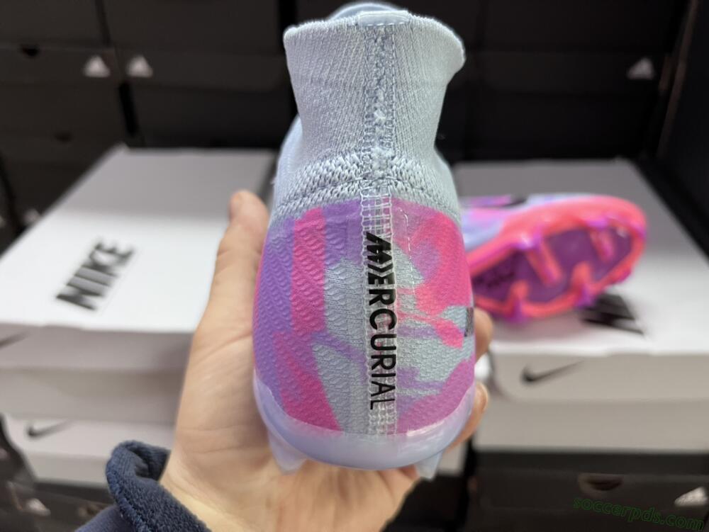 Nike Air Zoom Mercurial Superfly 9 Elite FG High-Tops Football Boots - Blue/Purple/Pink