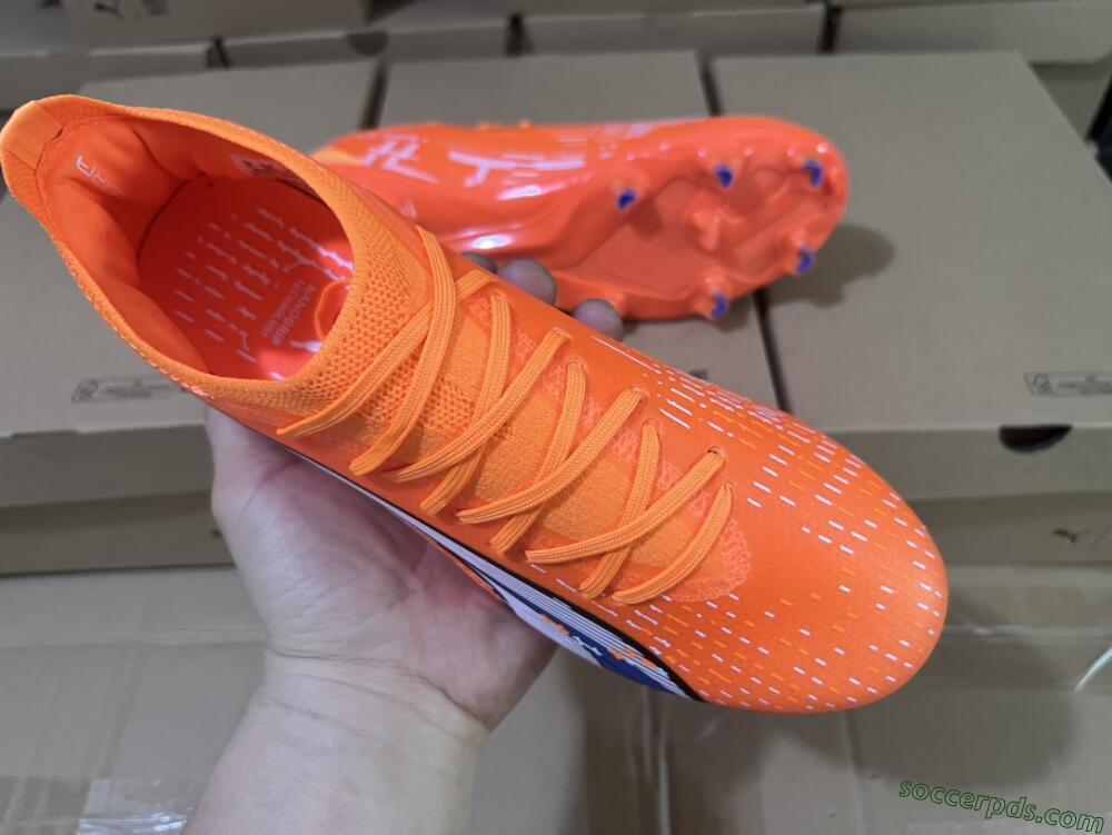 Puma Ultra Ultimate FG Low-Tops Football Boots - Orange/White/Blue