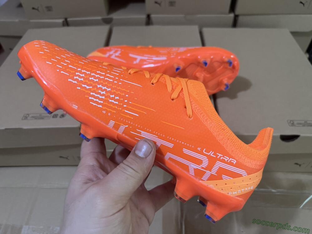 Puma Ultra Ultimate FG Low-Tops Football Boots - Orange/White/Blue