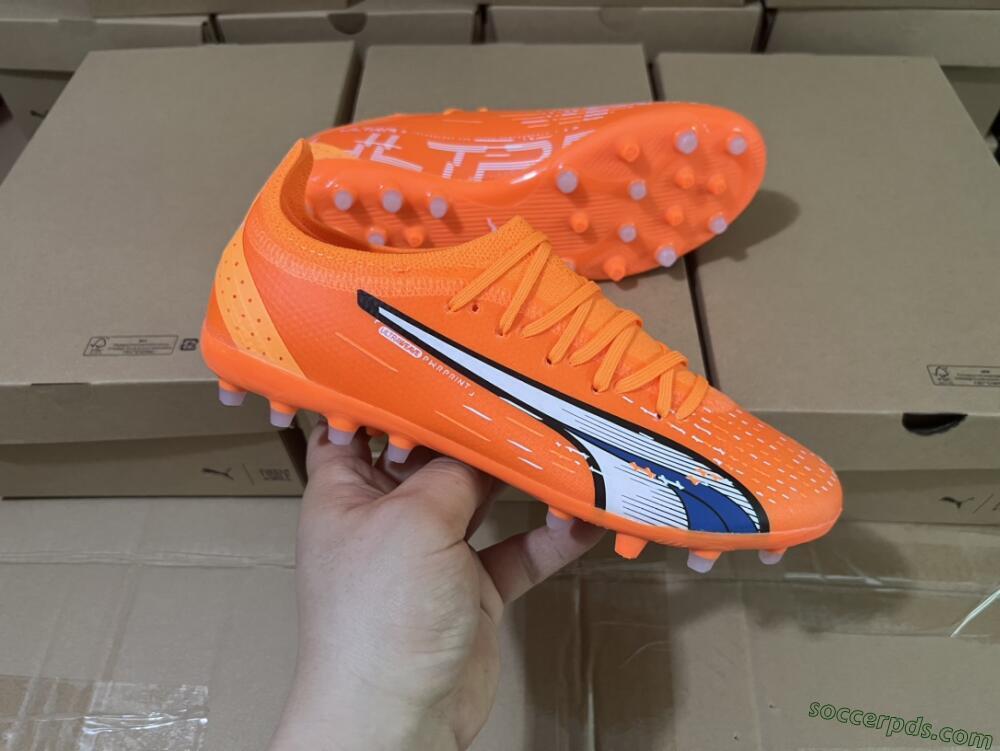 Puma Ultra Ultimate MG MG Low-Tops Football Boots - Orange/White/Blue