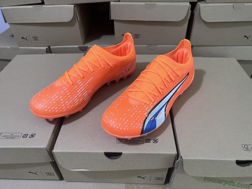 Puma Ultra Ultimate MG MG Low-Tops Football Boots - Orange/White/Blue