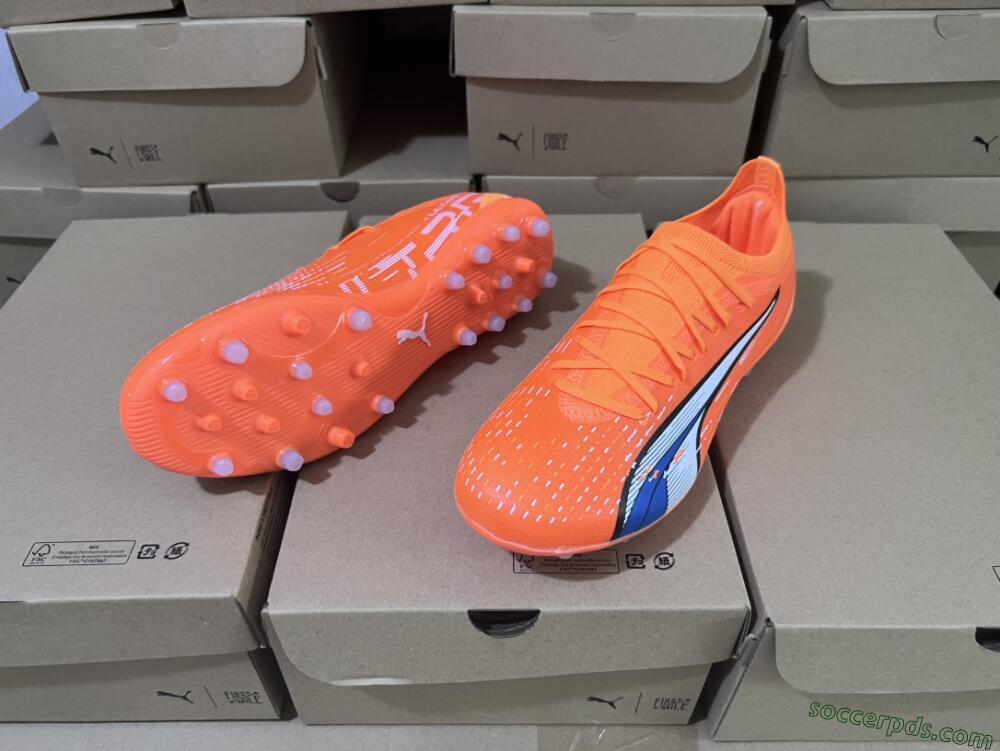 Puma Ultra Ultimate MG MG Low-Tops Football Boots - Orange/White/Blue