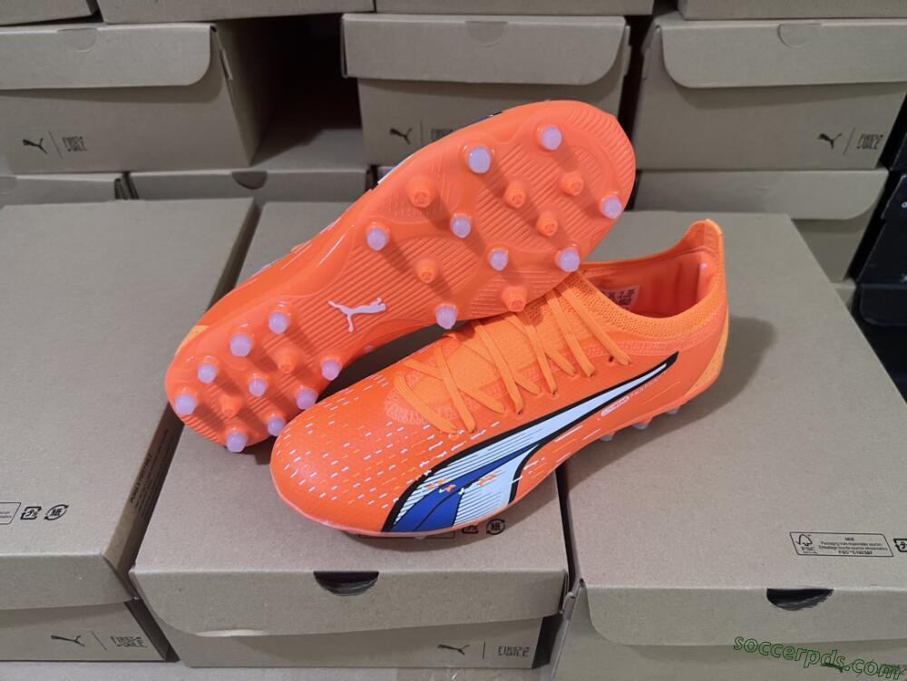 Puma Ultra Ultimate MG MG Low-Tops Football Boots - Orange/White/Blue