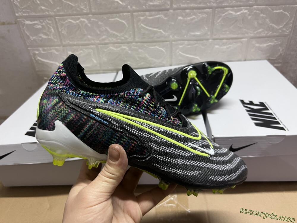 Nike Phantom GX Elite FG Low-Tops Football Boots - Grey/Rainbow