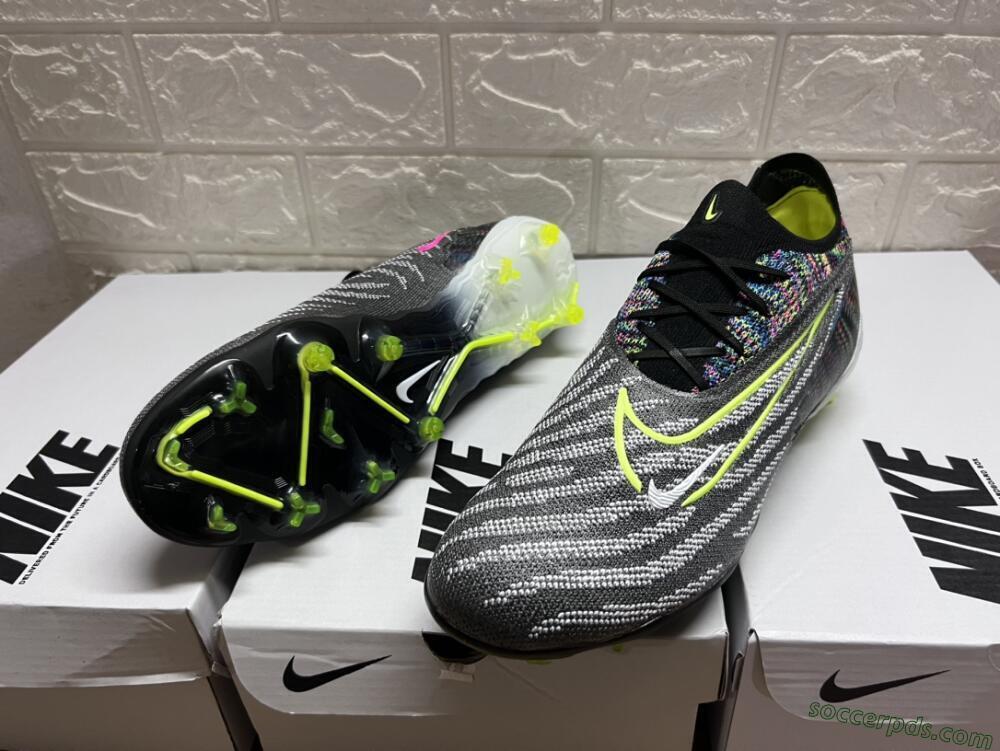 Nike Phantom GX Elite FG Low-Tops Football Boots - Grey/Rainbow