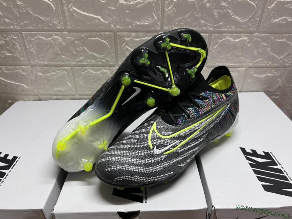 Nike Phantom GX Elite FG Low-Tops Football Boots - Grey/Rainbow