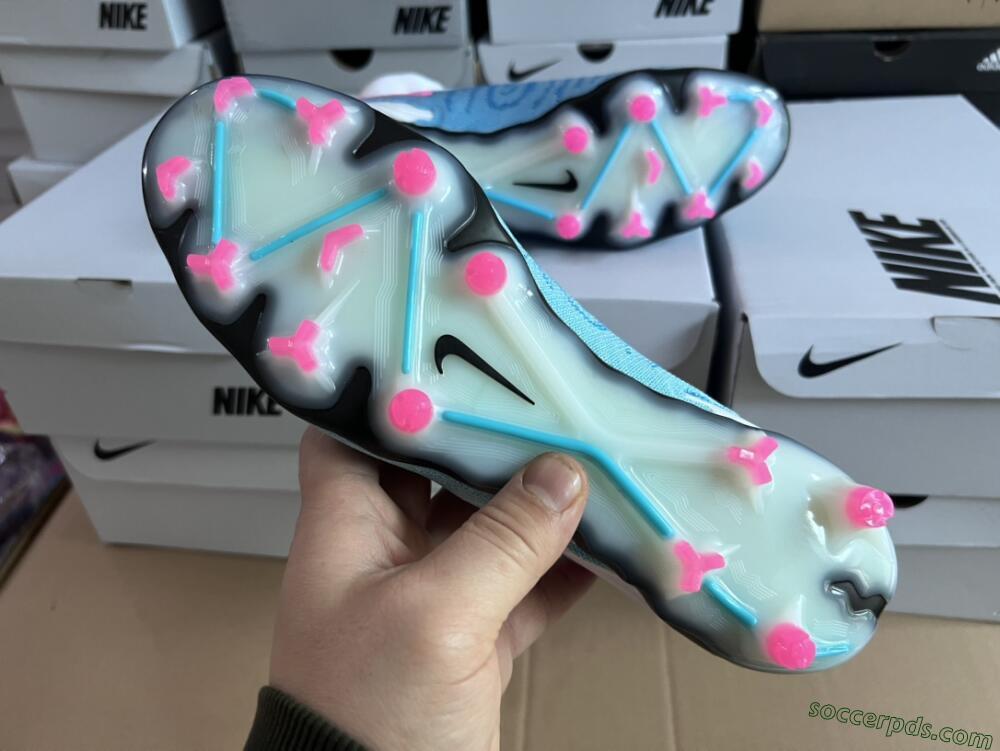 Nike Phantom GX Elite DF FG High-Tops Football Boots - Blue/White/Pink