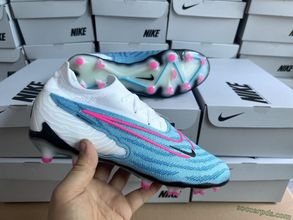 Nike Phantom GX Elite FG Low-Tops Football Boots - Blue/White/Pink