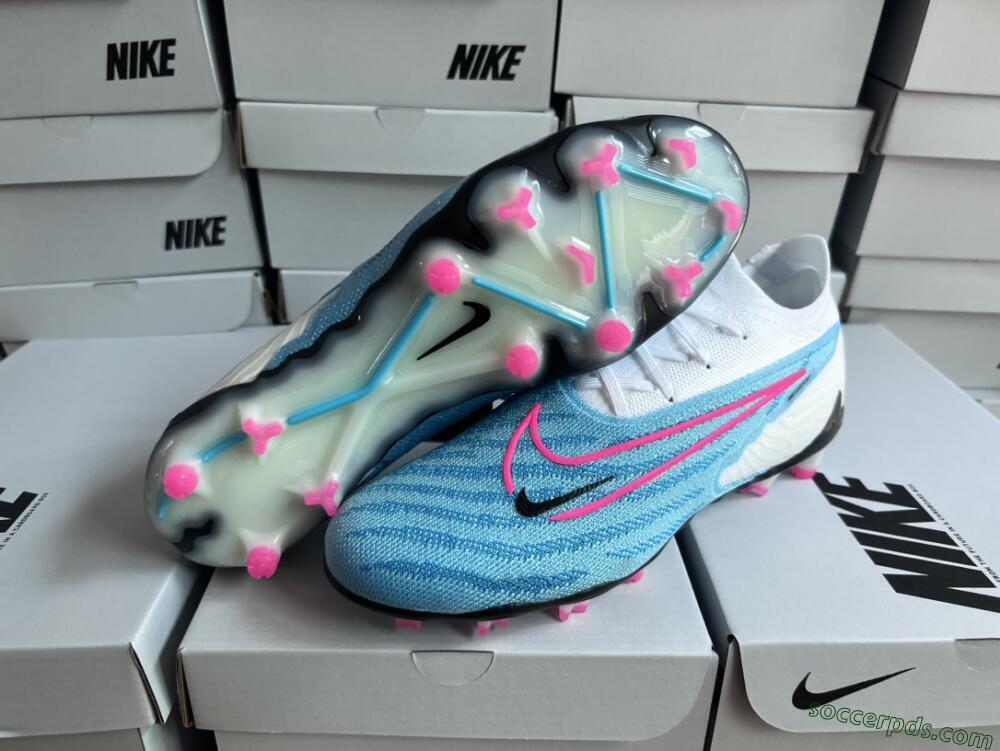 Nike Phantom GX Elite FG Low-Tops Football Boots - Blue/White/Pink