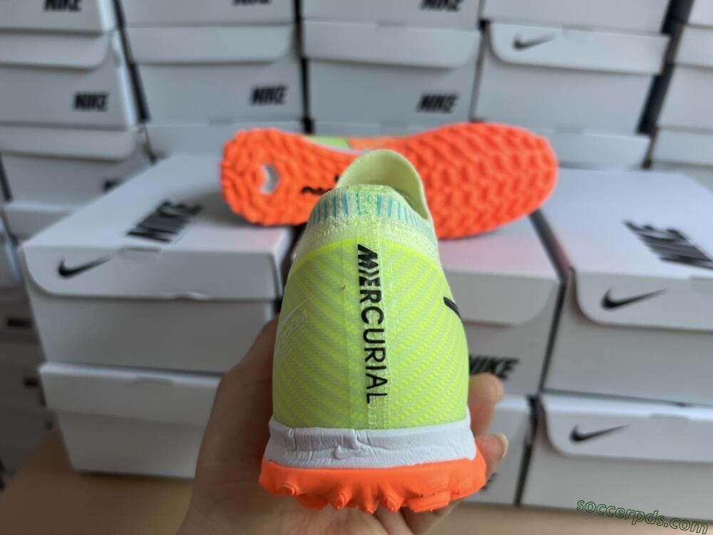 Nike Air Zoom Mercurial Vapor 15 Elite TF Low-Tops Football Shoes - Green/Black/Orange