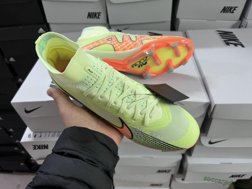 Nike Air Zoom Mercurial Superfly 9 Elite FG High-Tops Football Boots - Green/Orange