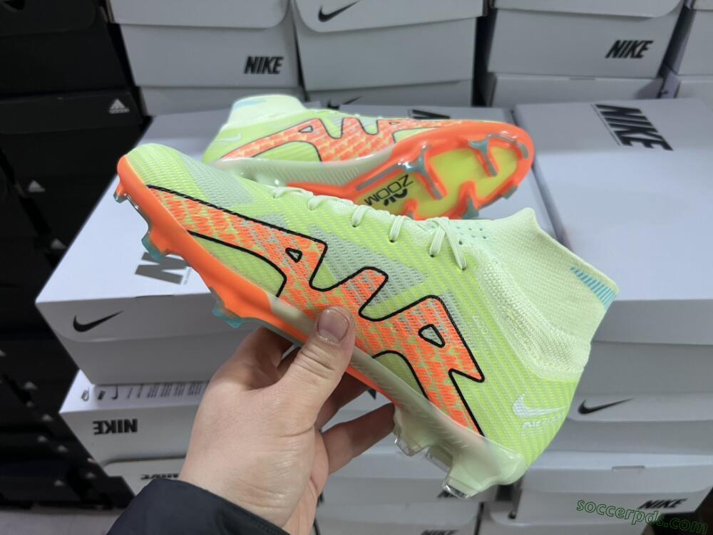 Nike Air Zoom Mercurial Superfly 9 Elite FG High-Tops Football Boots - Green/Orange