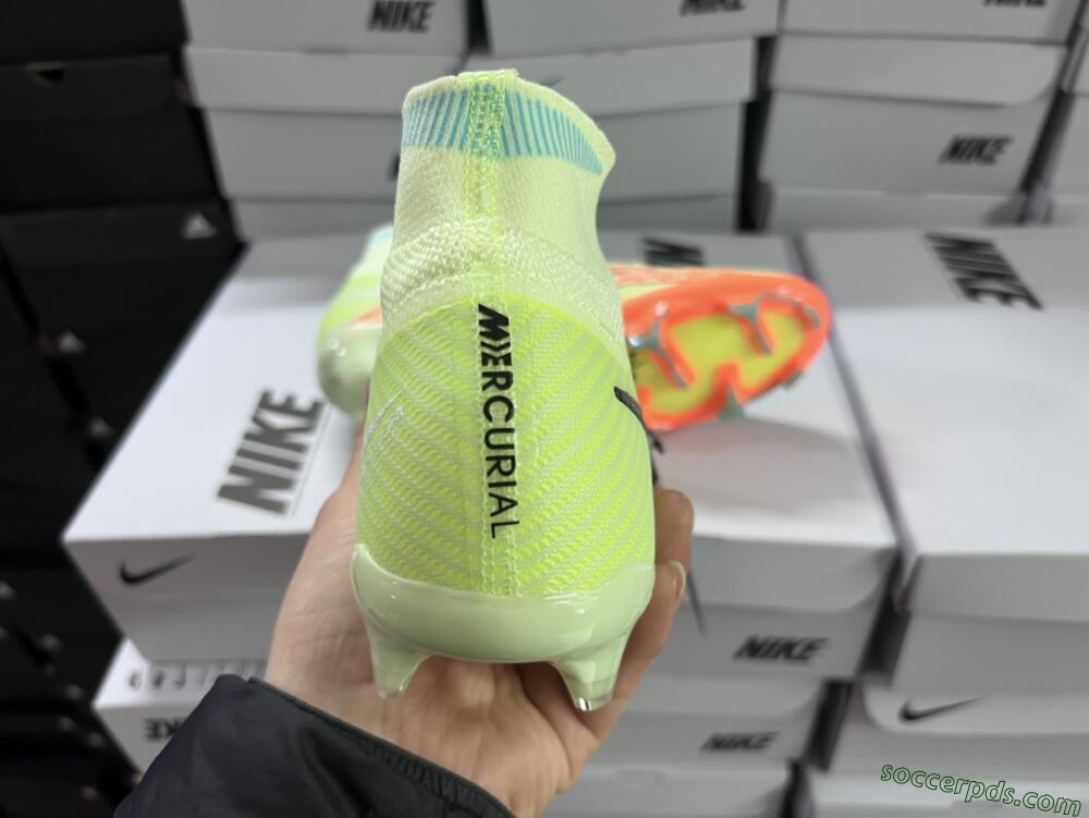 Nike Air Zoom Mercurial Superfly 9 Elite FG High-Tops Football Boots - Green/Orange