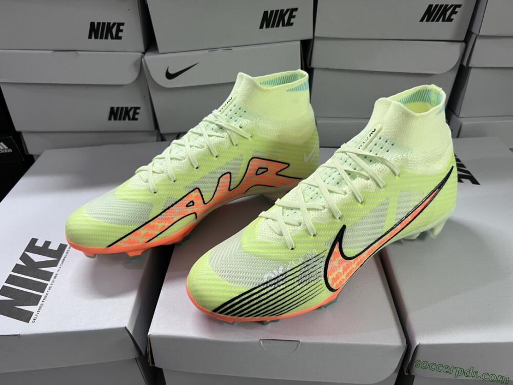 Nike Air Zoom Mercurial Superfly 9 Elite FG High-Tops Football Boots - Green/Orange