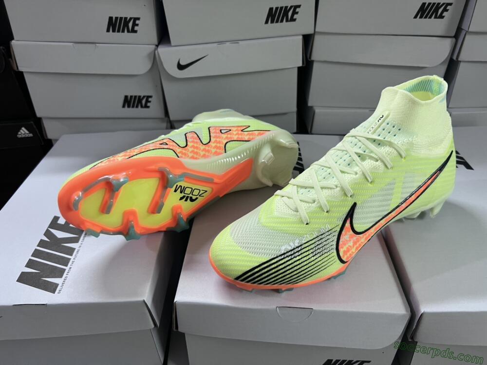 Nike Air Zoom Mercurial Superfly 9 Elite FG High-Tops Football Boots - Green/Orange