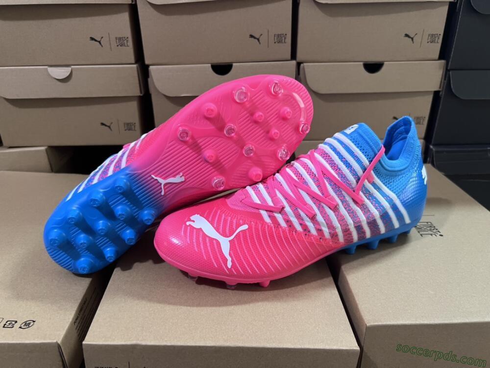 Puma Future Z 1.3 Instinct MG Low-Tops Football Boots - Pink/Blue/White