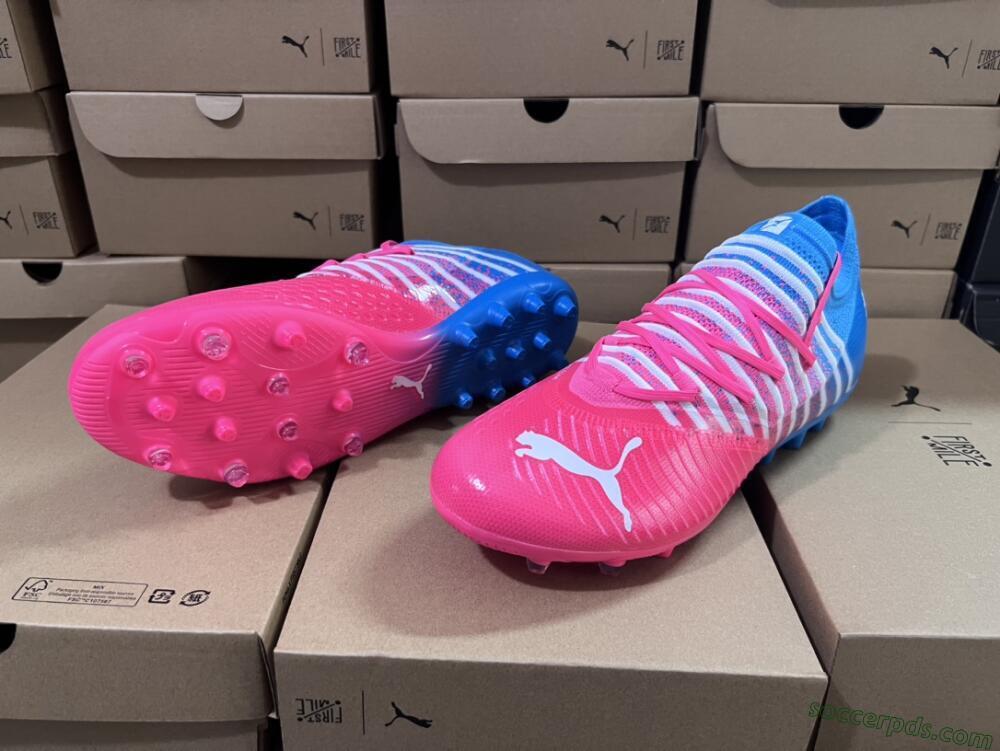Puma Future Z 1.3 Instinct MG Low-Tops Football Boots - Pink/Blue/White