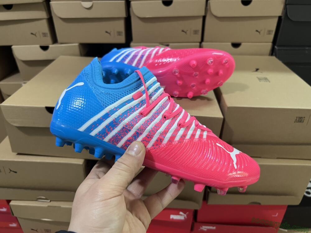 Puma Future Z 1.3 Instinct MG Low-Tops Football Boots - Pink/Blue/White