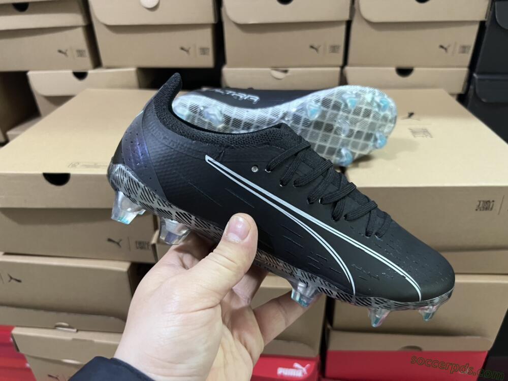 Puma Ultra Ultimate FG Low-Tops Football Boots - Black/White/Blue