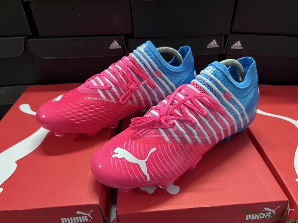 Puma Future Z 1.3 Instinct FG Low-Tops Football Boots - Pink/Blue