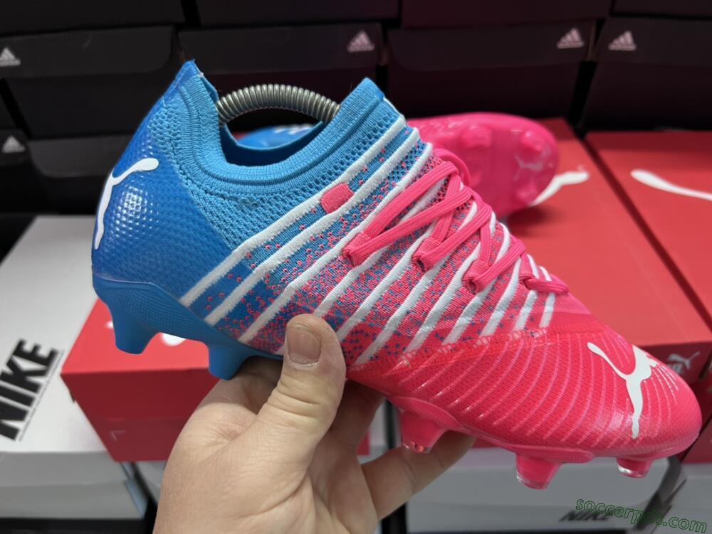 Puma Future Z 1.3 Instinct FG Low-Tops Football Boots - Pink/Blue