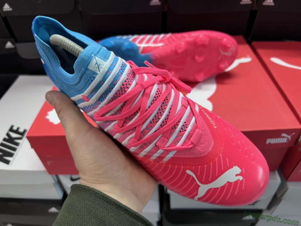 Puma Future Z 1.3 Instinct FG Low-Tops Football Boots - Pink/Blue
