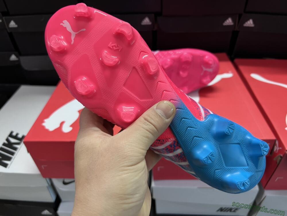 Puma Future Z 1.3 Instinct FG Low-Tops Football Boots - Pink/Blue
