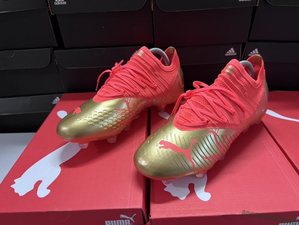 Puma Future Z 1.3 FG Low-Tops Football Boots - Red/Gold