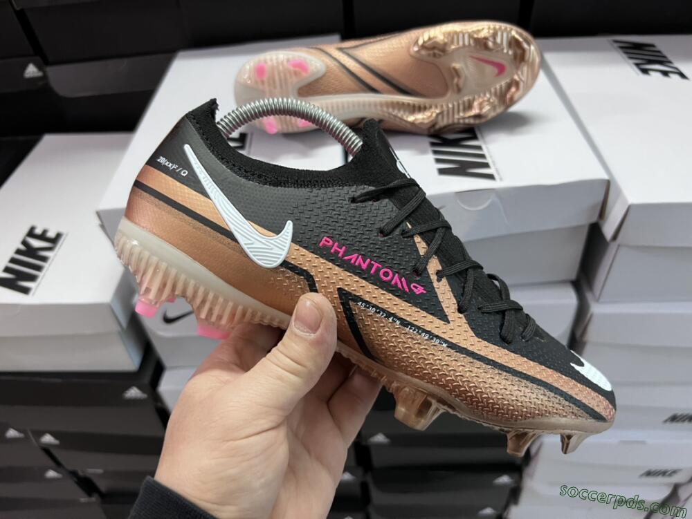 Nike Phantom GT Elite FG Low-Tops Football Boots - Black/Gold/White