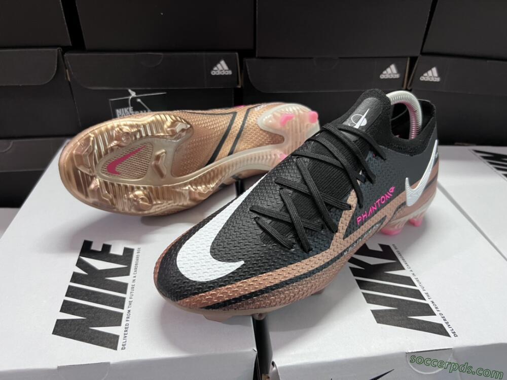 Nike Phantom GT Elite FG Low-Tops Football Boots - Black/Gold/White